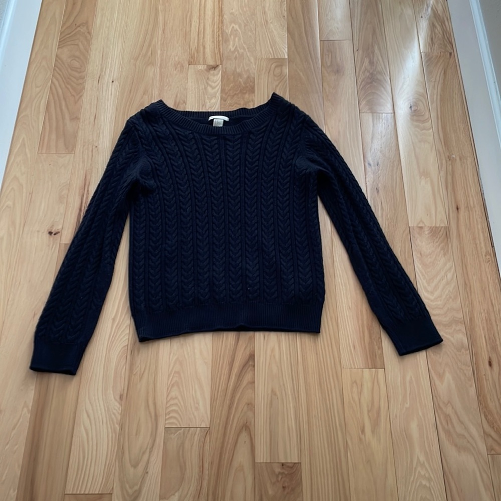Navy Blue Knit Sweater